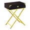 Monarch Specialties Accent Table - 24"H / Espresso / Gold Metal I 3556 - alternate 1